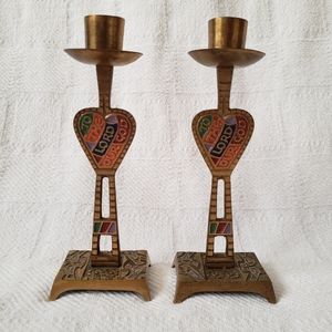 Brass Taper Candle Holders Religion Candlestick Holders